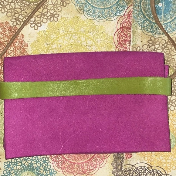 Small Handmade Original/One of a Kind Leather Crossbody Bag/Purse - Picture 2 of 7